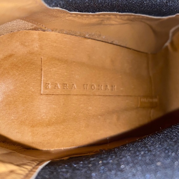 ZARA WOMENS chunky wedge booties size EU 39 - Picture 5 of 10